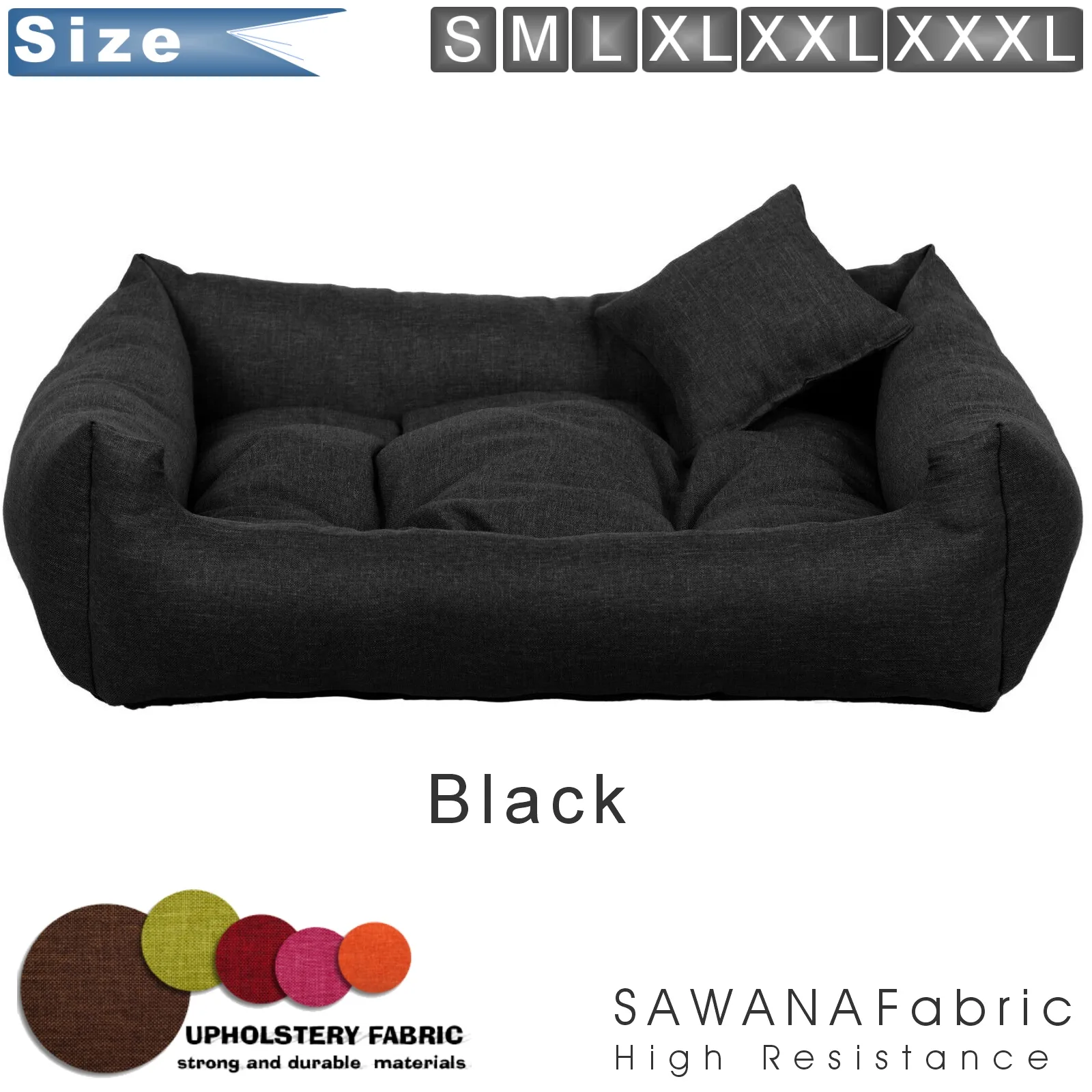 dog bed SAWANA Black