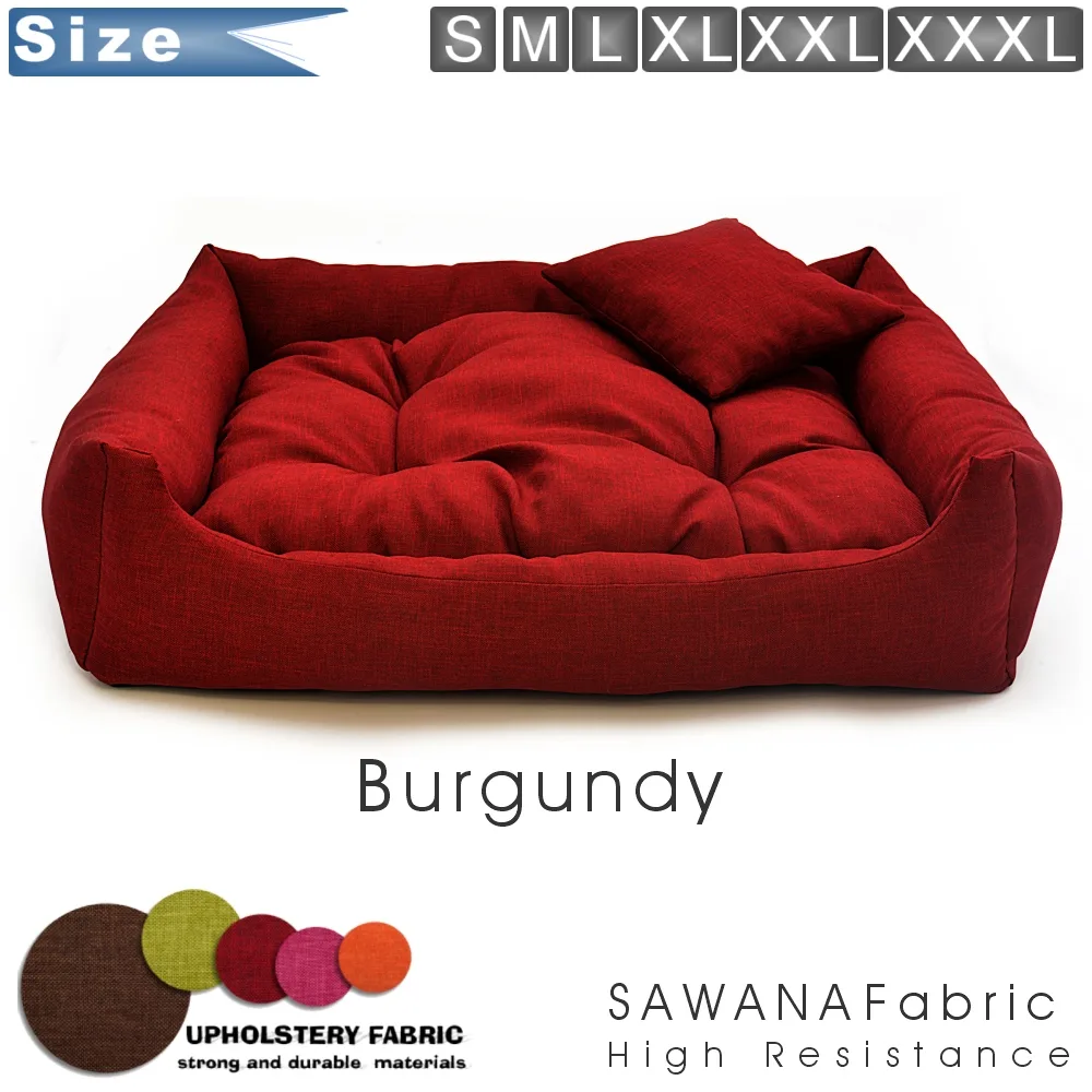 dog bed sawana burgundy