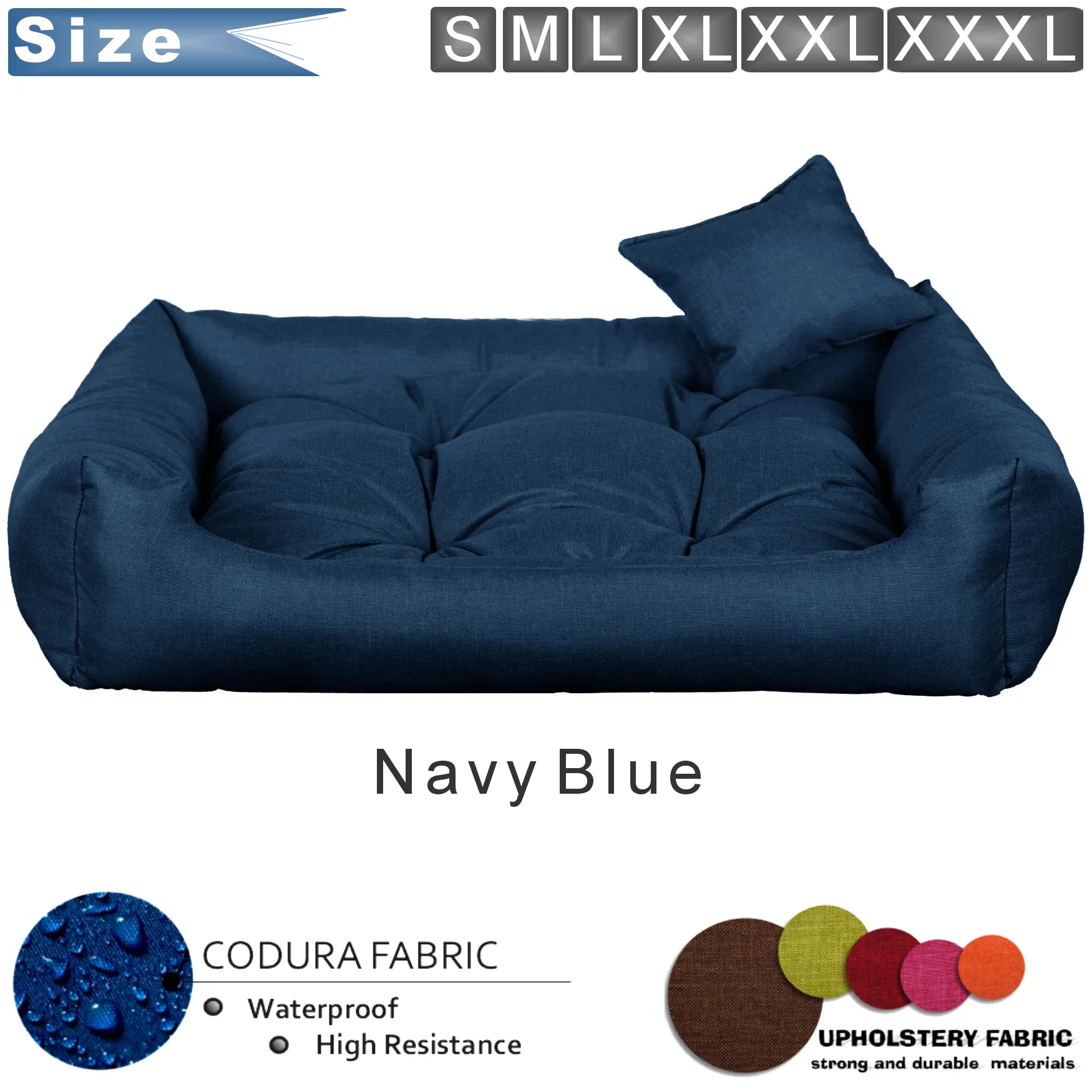 Dog bed codura dark blue