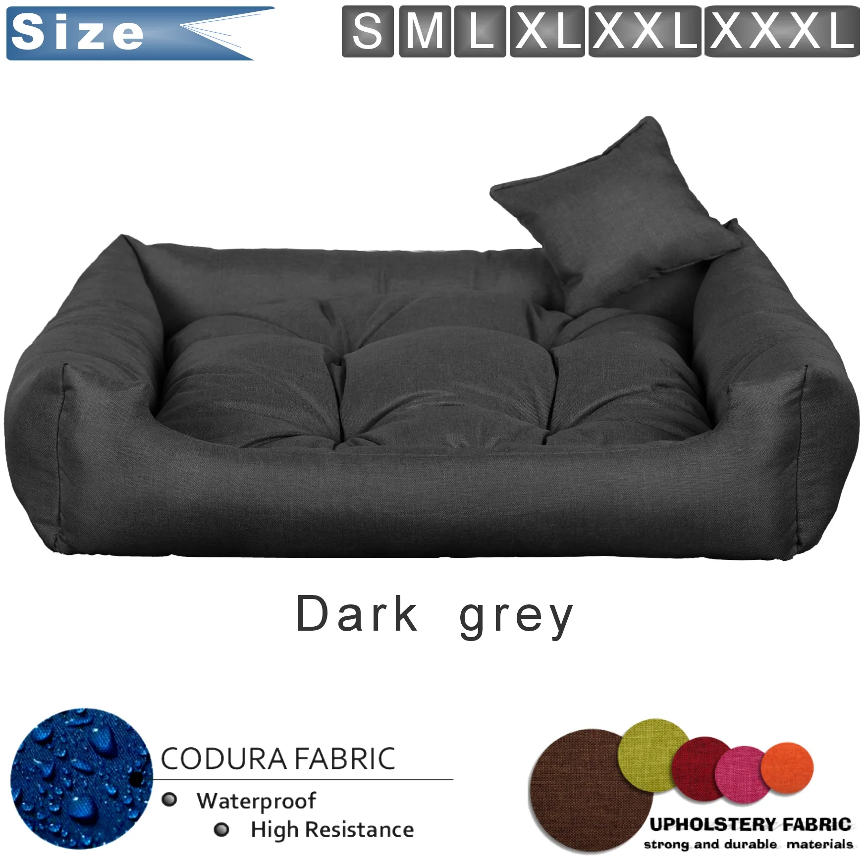 dog bed codura Grey