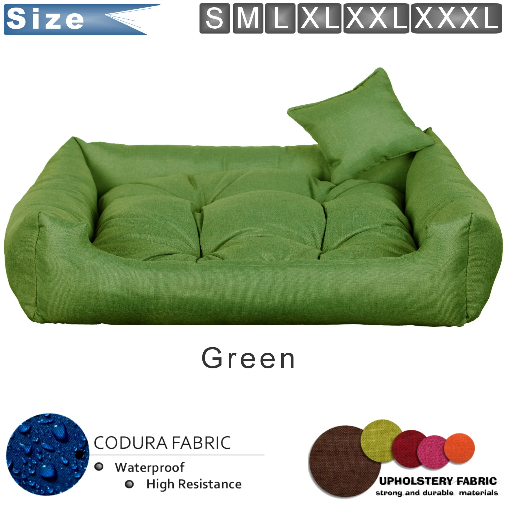 Dog bed codura green