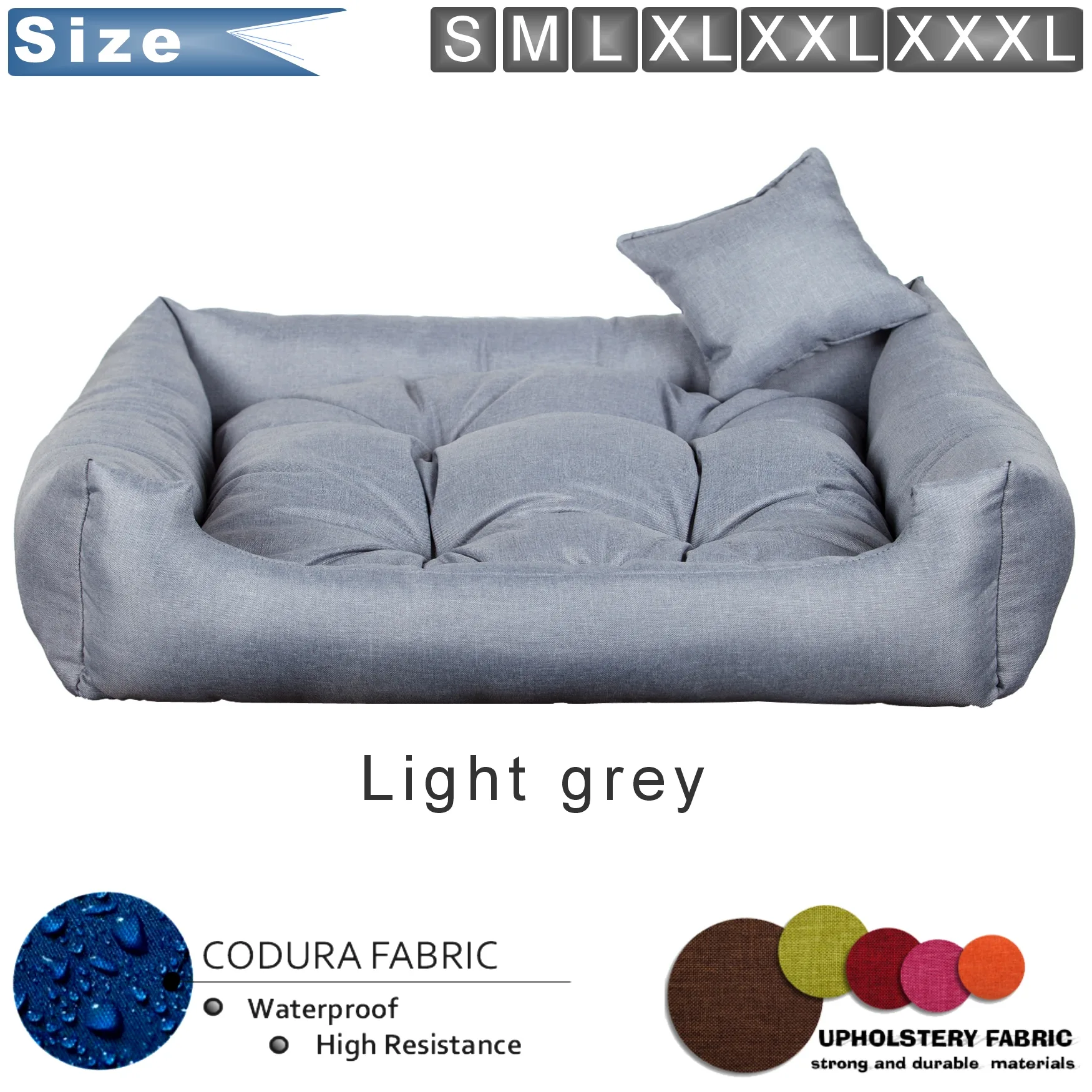 dog bed Light grey codura