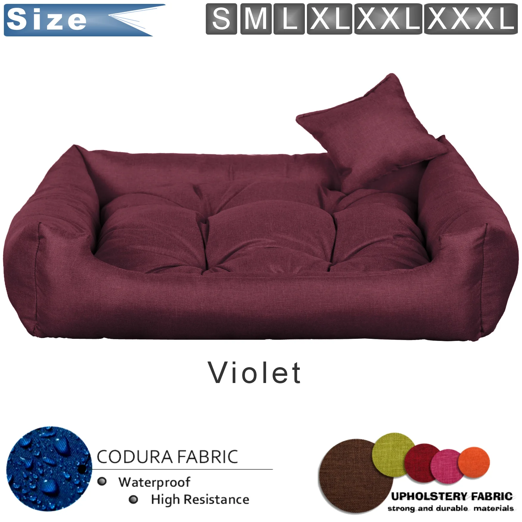 dog bed violet codura
