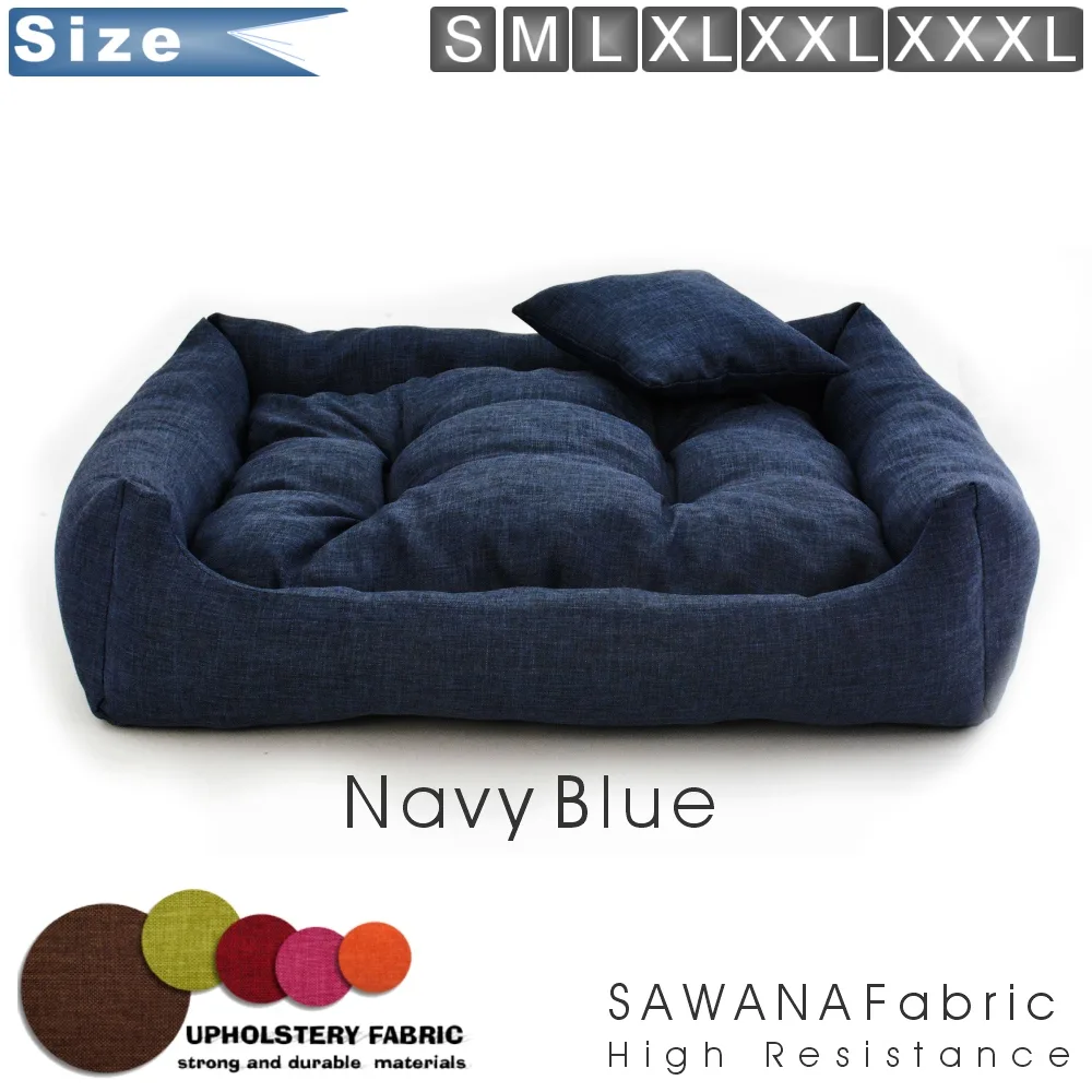 dog bed navy sawana