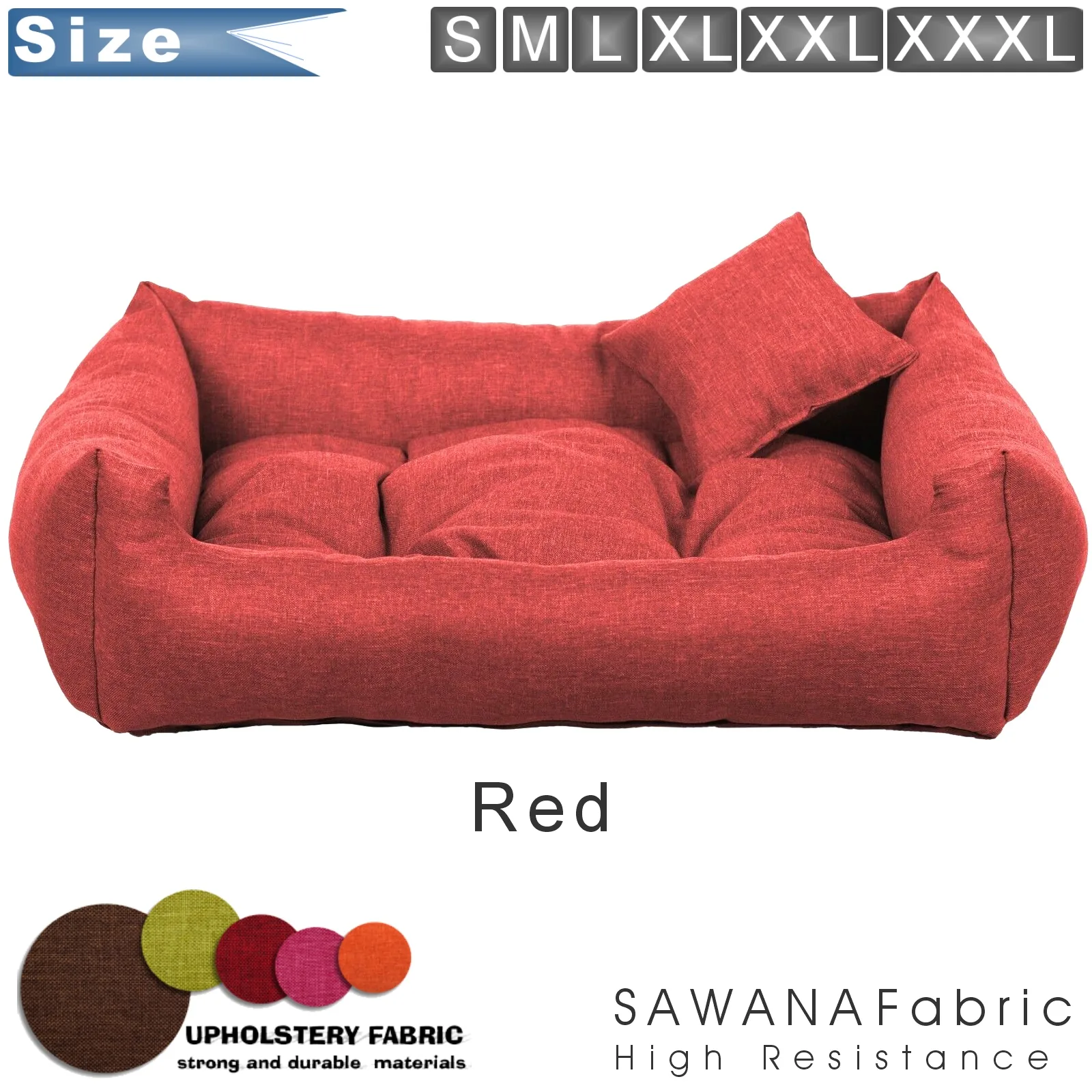 dog bed Red sawana
