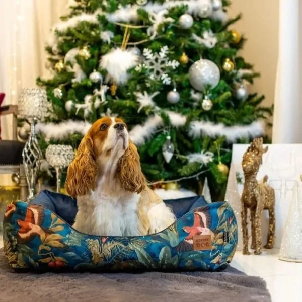 dog bed velvet christmas