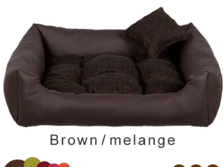 dog bed eco-leather Brown melange