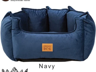 dog bed crown navy