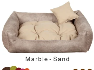 dog bed eco-leather Marble and sand