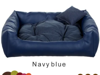 dog bed eco-leather Navy blue