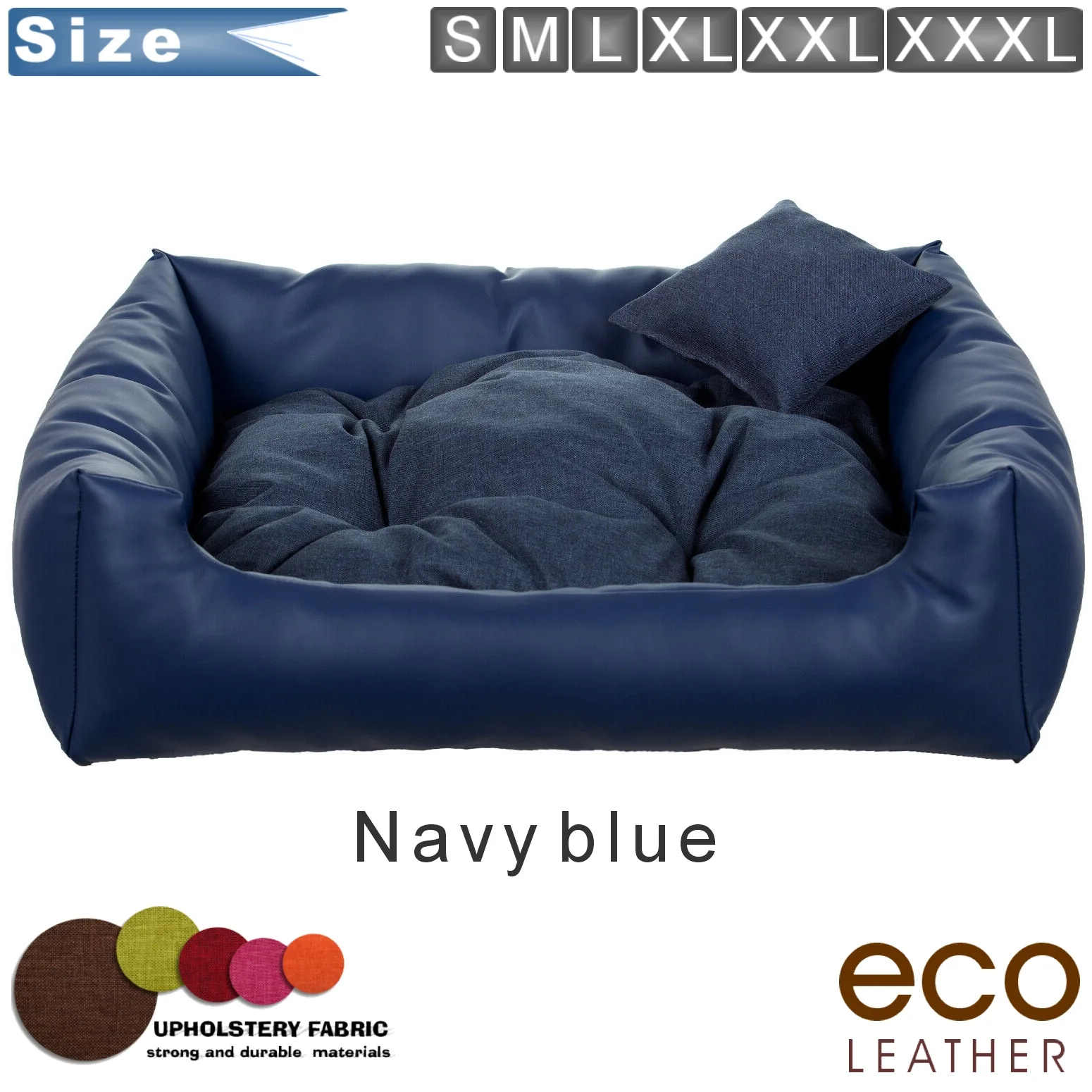 dog bed eco-leather Navy blue