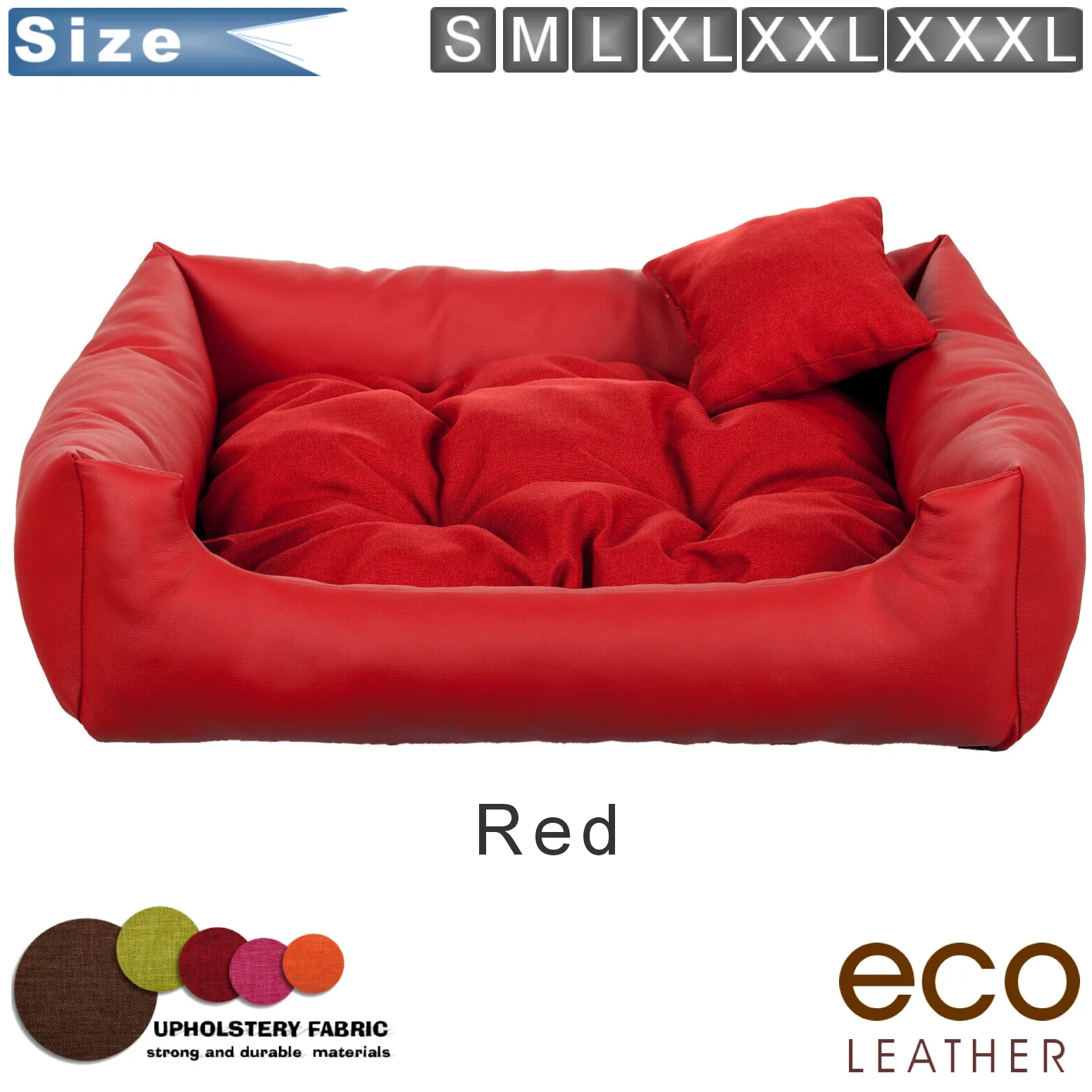 dog bed eco-leather Red