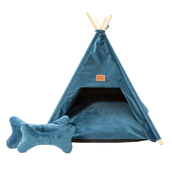 dog bed tipi royal blue