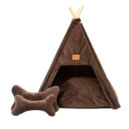 dog bed tipi royal brown