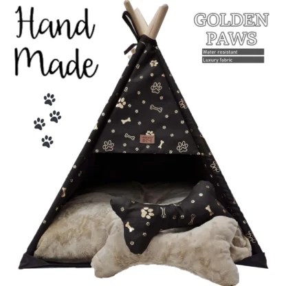 dog bed tipi golden