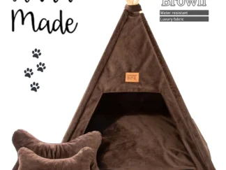 dog bed tipi royal brown